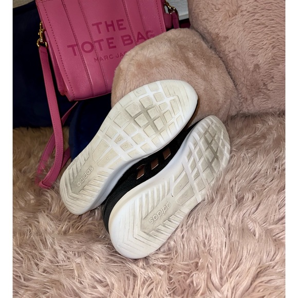 SOLD✨ADIDAS Cloudfoam QT Sneakers Racer Black & Metallic Copper Rose Gold 9.5 - Picture 9 of 9